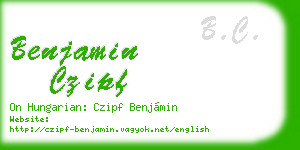 benjamin czipf business card
